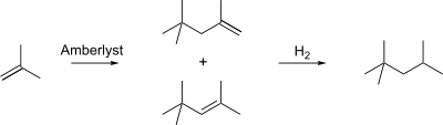2,2,4-Trimethylpentane is synthesized industrially from isobutylene